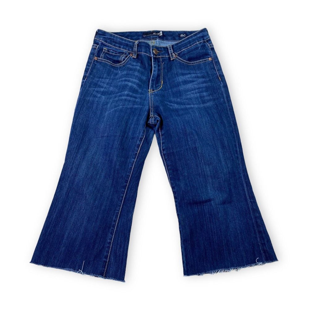Seven 7 Studio Jeans Cutoffโ Capri Womens Blue Denim Size 4